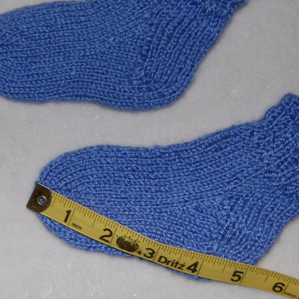 NEW Handmade Two Pairs of Ankle Socks for Toddlers, Yellow & Periwinkle Blue - Picture 6 of 6